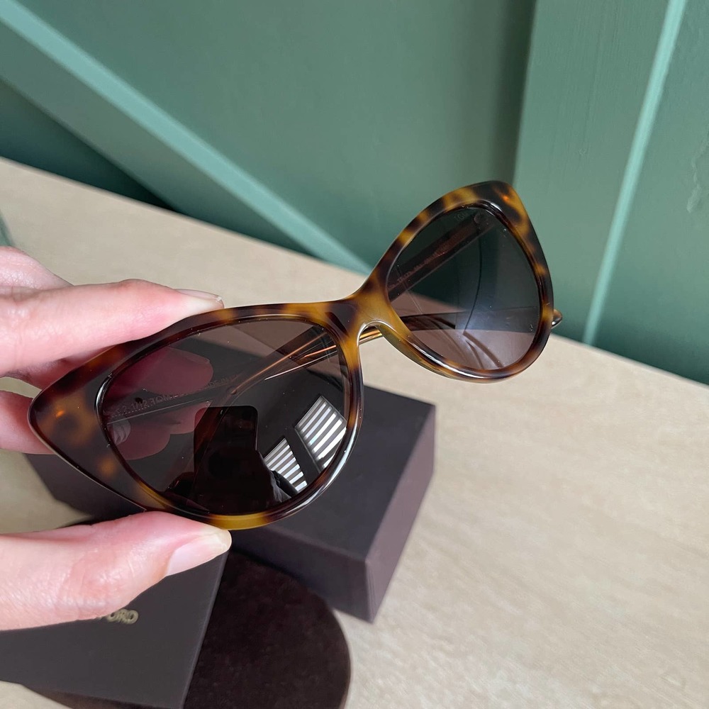 NEW Tom Ford Nikita Sunglasses 56J Light Havana Brown MSRP $360 - Picture 9 of 10